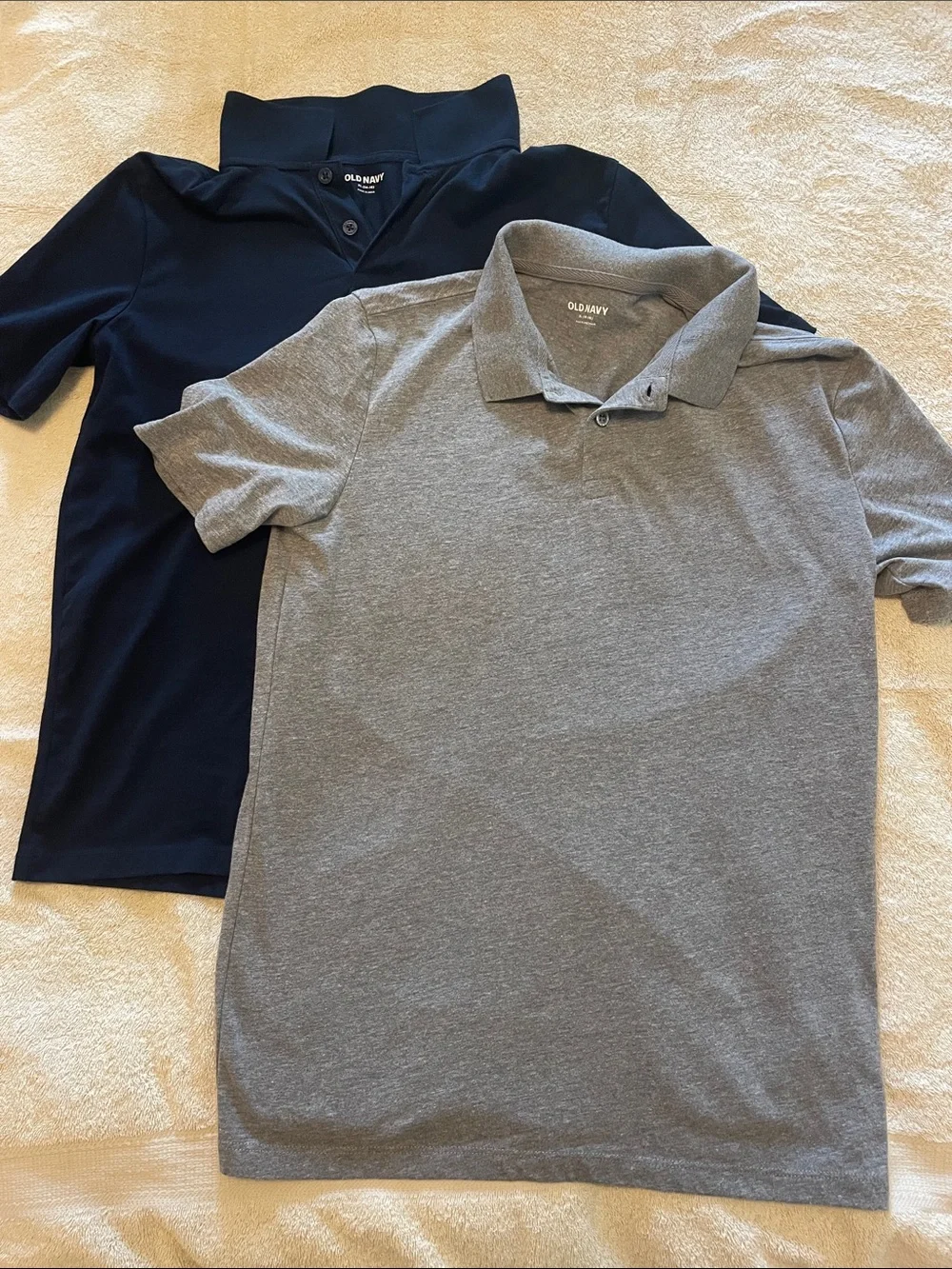 Old Navy Boys Polo Duo in Navy and Gray